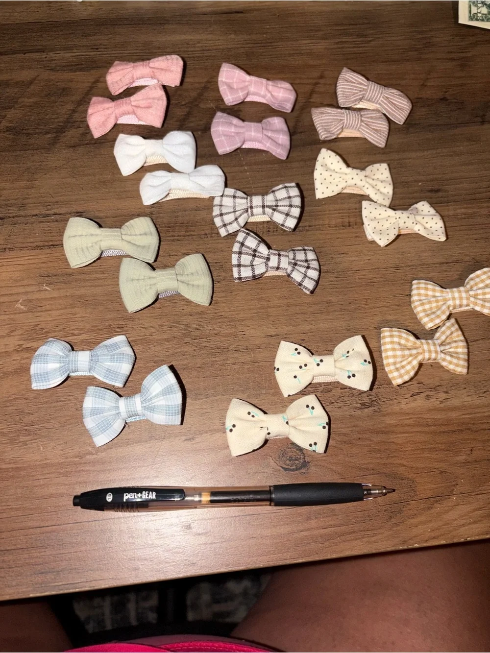 Kids Fabric Bow Hair Clips - Pastel Assorted Colors